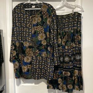 Carole Little II 2 pc set top skirt 18/22 1X-2X